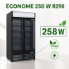Juomakaappi 736 L 2 lasiovea 2-8 °C R290
