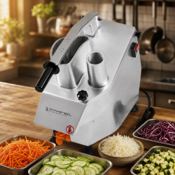 Professional Vegetable Cutter 550 W — 2 Chutes, Aluminum