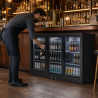Arrière-Bar Réfrigéré 320 L 3 Portes Vitrées Coulissantes