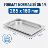 Bac Gastro GN 1/4 Inox 20 mm - 0,8 L | Dynasteel