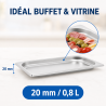 Bac Gastro GN 1/4 Rostfritt stål 20 mm - 0,8 L | Dynasteel