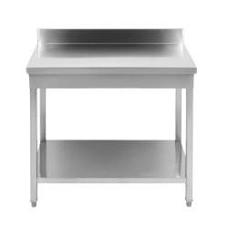 Inoxbord 1400x700 mm Ryggstöd och Nedre Hylla