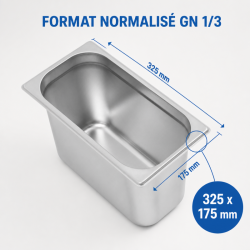 Bac Gastro GN 1/3 Rostfritt stål 200 mm - 7,5 L | Dynasteel