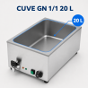 Bain-Marie Pro GN 1/1 20 L 1200 W Rostfritt stål med Avlopp