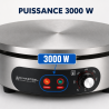 Elektrisk Crêpière Pro Ø 400 mm 3000 W — Gjutjärnsplatta