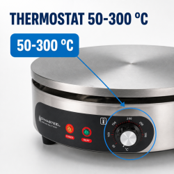 Elektrisk Crêpière Pro Ø 400 mm 3000 W — Gjutjärnsplatta