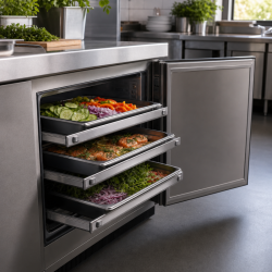 Pair of 460 mm Slides for Refrigerated Table