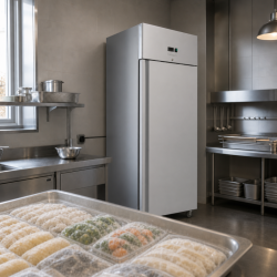 Ruostumaton teräs kylmäkaappi negatiivinen GN2/1 - 650 L - Dynasteel