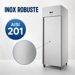 Ruostumaton teräs kylmäkaappi negatiivinen GN2/1 - 650 L - Dynasteel