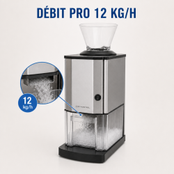 Elektrisk isknusare 12 kg/h 60 W Rostfritt stål