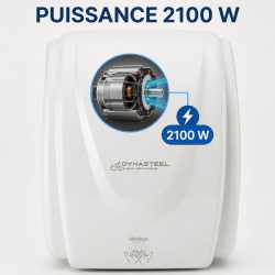 Professionell Handtork 2100 W ABS Vit — Torkning 30 s