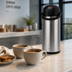 Cafetière Thermos med Pump 5 L Rostfritt Stål — Airpot Buffet