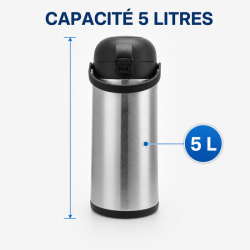 Cafetière Thermos med Pump 5 L Rostfritt Stål — Airpot Buffet