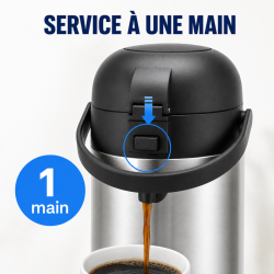 Cafetière Thermos med Pump 5 L Rostfritt Stål — Airpot Buffet