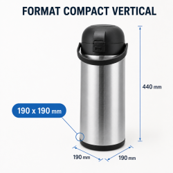Cafetière Thermos med Pump 5 L Rostfritt Stål — Airpot Buffet