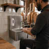 Lave-Mains Inox Commande Fémorale avec Dosseret et Savon