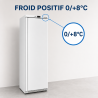 Positivt kylskåp 380 L 0/+8°C Solid dörr
