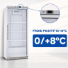 Positiv kylskåp 590 L Glasad 0/+8°C