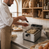 Ammattimainen rasvakeitin 10 L 3000 W Ruostumaton teräs — Termostaatti
