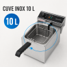 Professionell fritös 10 L 3000 W Rostfritt stål — Termostat