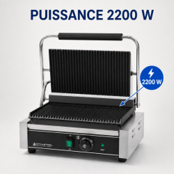 Grill Panini Pro 2200 W Räfflad 340x220 mm Rostfritt Stål