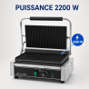 Grill Panini Pro 2200 W Grooved 340x220 mm Stainless Steel