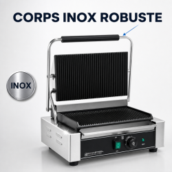 Grill Panini Pro 2200 W Räfflad 340x220 mm Rostfritt Stål