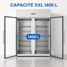 Positiv Kylskåp 1400 L 2 Glasdörrar GN 2/1