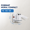 Väggmonterad Hårtork 1100 W Vit ABS | Hotell & CHR