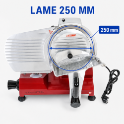 Gravitationsskärmaskin för skinka 250 mm 150 W Aluminium