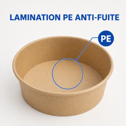 Kraft Salladsskål 500 ml Ø 150 mm — Förpackning med 300
