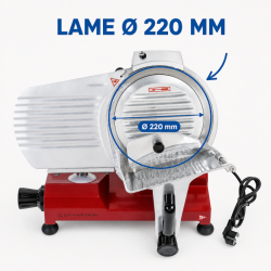 Gravity Ham Slicer Ø 220 mm 120 W Red