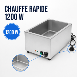 Bain-Marie Professionell GN 1/1 20 L 1200 W Rostfritt Stål