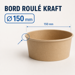 Kraft-salaattikulho 750 ml Ø150 mm — 300 kpl erä