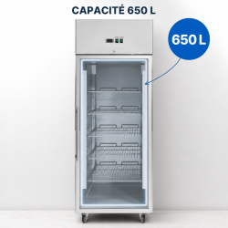Armoire Réfrigérée Positive Vitrée 650 L Froid Ventilé