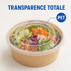 PET-kansi Ø 165 mm Salaattikulhoon 1300 ml - x300