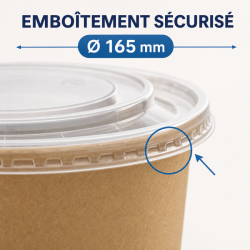PET-lock Ø 165 mm för Salladsskål 1300 ml - x300