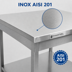 Bord Inox 1200x700 mm med Nedre Hylla — Pro CHR