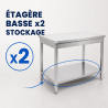 Bord Inox 1200x700 mm med Nedre Hylla — Pro CHR