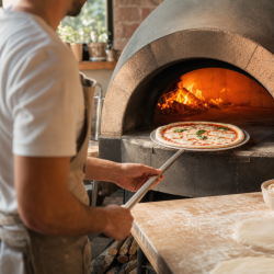 Perforoitu pizzapelti Ø 400 mm alumiinia