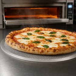 Perforoitu pizzapelti Ø 400 mm alumiinia