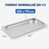 Bac Gastro GN 1/3 Rostfritt stål 20 mm - Diskmaskinsäker
