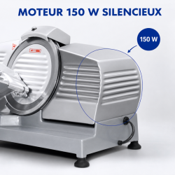 Professionell skärmaskin för skinka 250 mm 150 W med gravitation