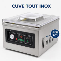 Vakuummaskin med klocka 900 W - Svetsning 400 mm Rostfritt stål