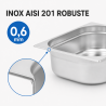 Bac Gastro GN 2/3 Inox 9 L - Syvyys 100 mm