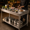 Inoxbord 1600 x 600 mm med Nedre Hylla — AISI 201