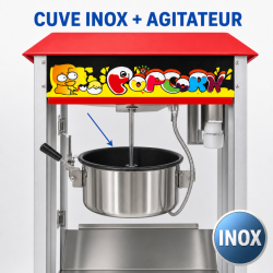Ammattimainen Popcorn-kone 1400 W — Ruostumaton teräskulho