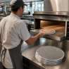 Perforoitu pizzapelti Ø 250 mm alumiini — Dynasteel