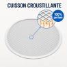 Perforoitu pizzapelti Ø 250 mm alumiini — Dynasteel