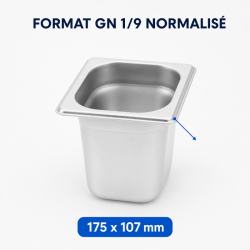 Bac Gastro GN 1/9 Rostfritt stål - Djup 150 mm - 1,4 L